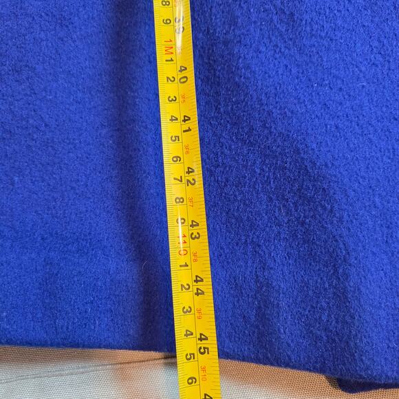 Vintage 80s Jacob-Crowley Wool Overcoat Blue Long Peacoat Made in Canada - Picture 11 of 16